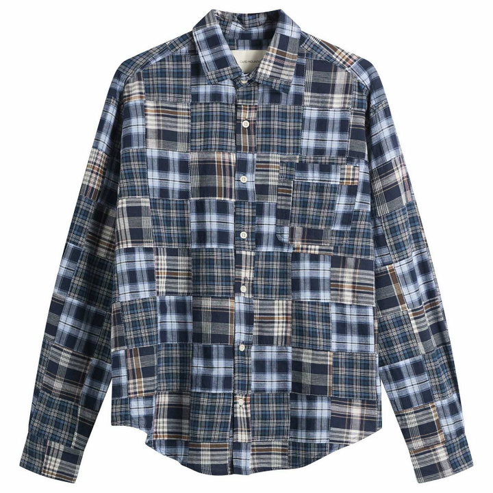 Photo: Café Mountain Men's Patchwork Check Heritage Shirt in Blues