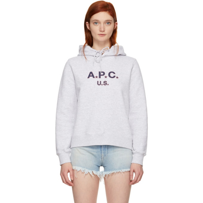 Photo: A.P.C. Grey US Logo Hoodie