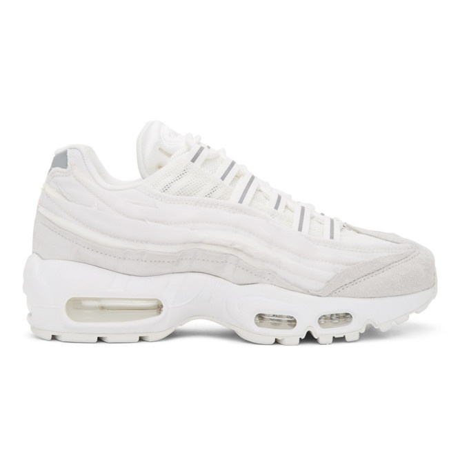 Photo: Comme des Garcons Homme Plus White Nike Edition Air Max 95 Sneakers