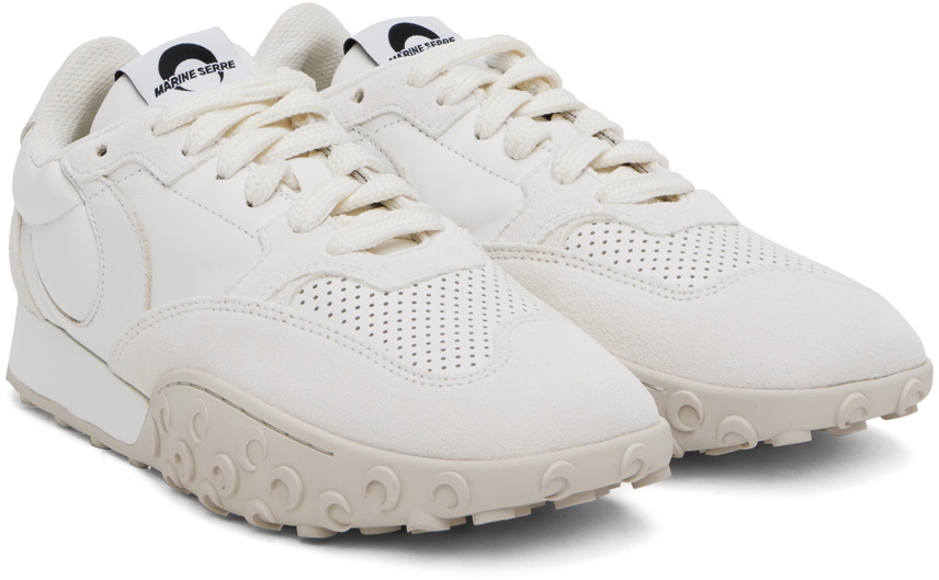 Marine Serre White MS Rise Sneakers
