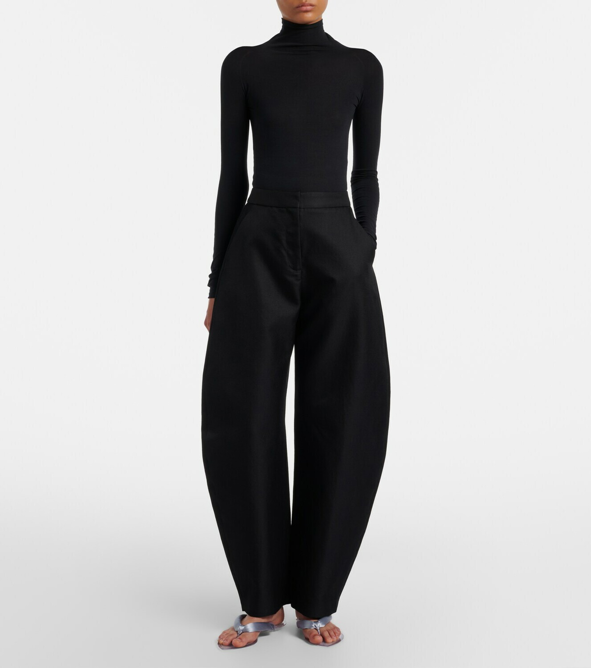 Alaïa Invisible satin thong sandals