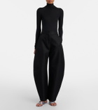 Alaïa Invisible satin thong sandals
