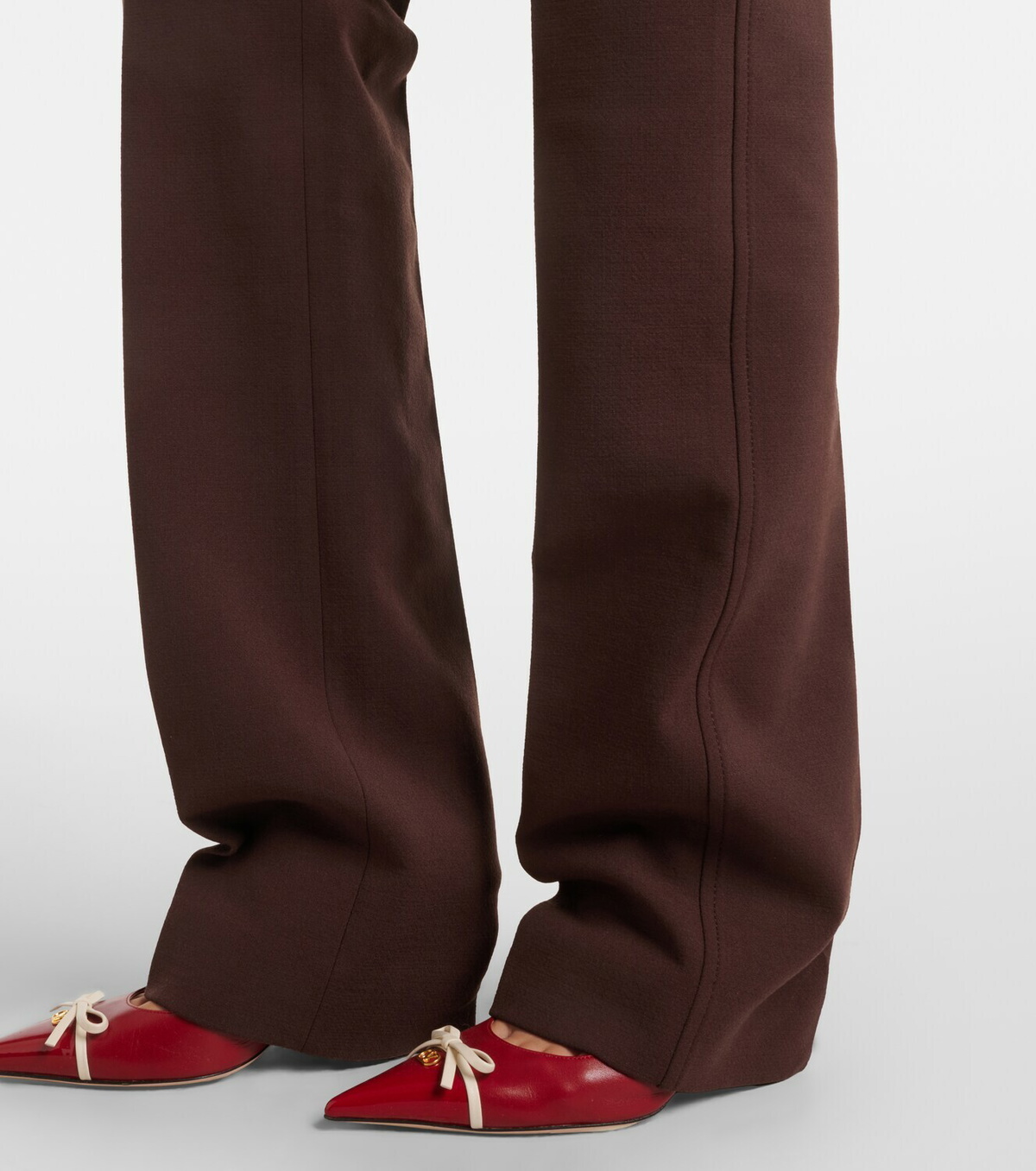 Valentino VGold wool-blend straight pants