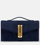 DeMellier Vancouver leather-trimmed suede clutch