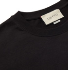 Gucci - Oversized Printed Cotton-Jersey T-Shirt - Black