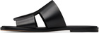 BOSS Black Leather Slides