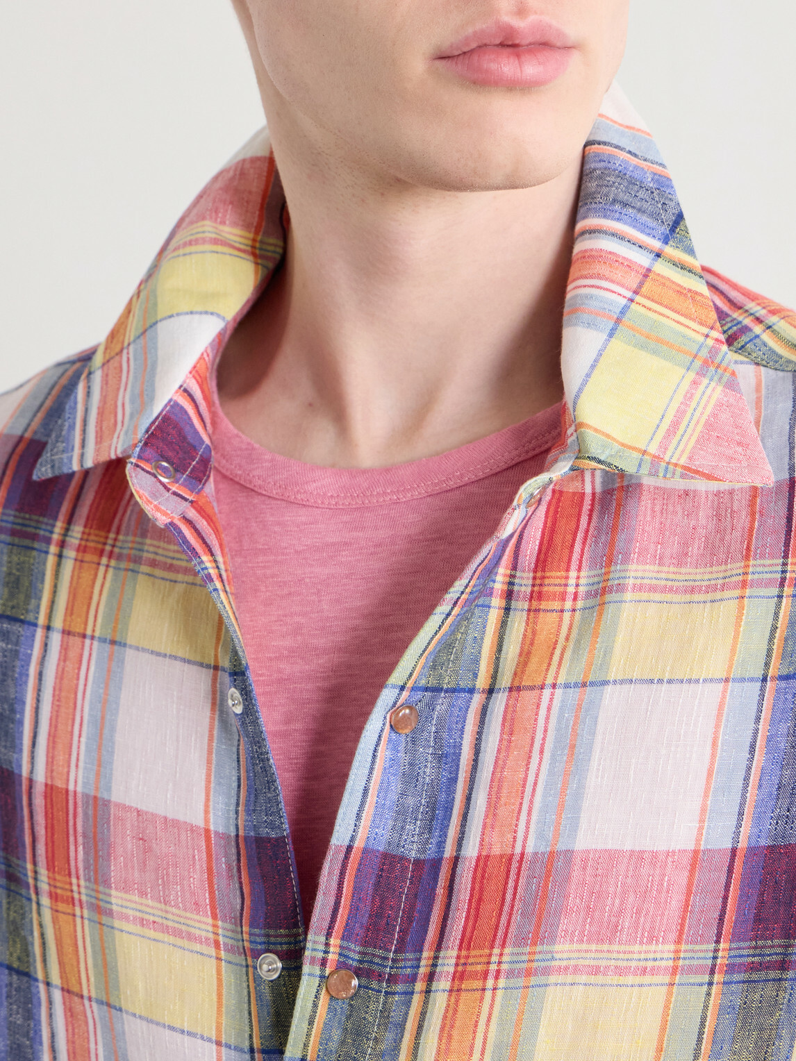 God's True Cashmere - Signature Linen T-Shirt - Pink