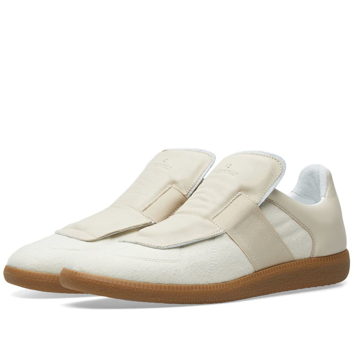 Photo: Maison Margiela 22 Fabric Mix Replica Slip-On Sneaker Neutrals