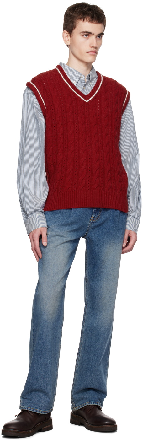 Dunst Blue Pleated Jeans