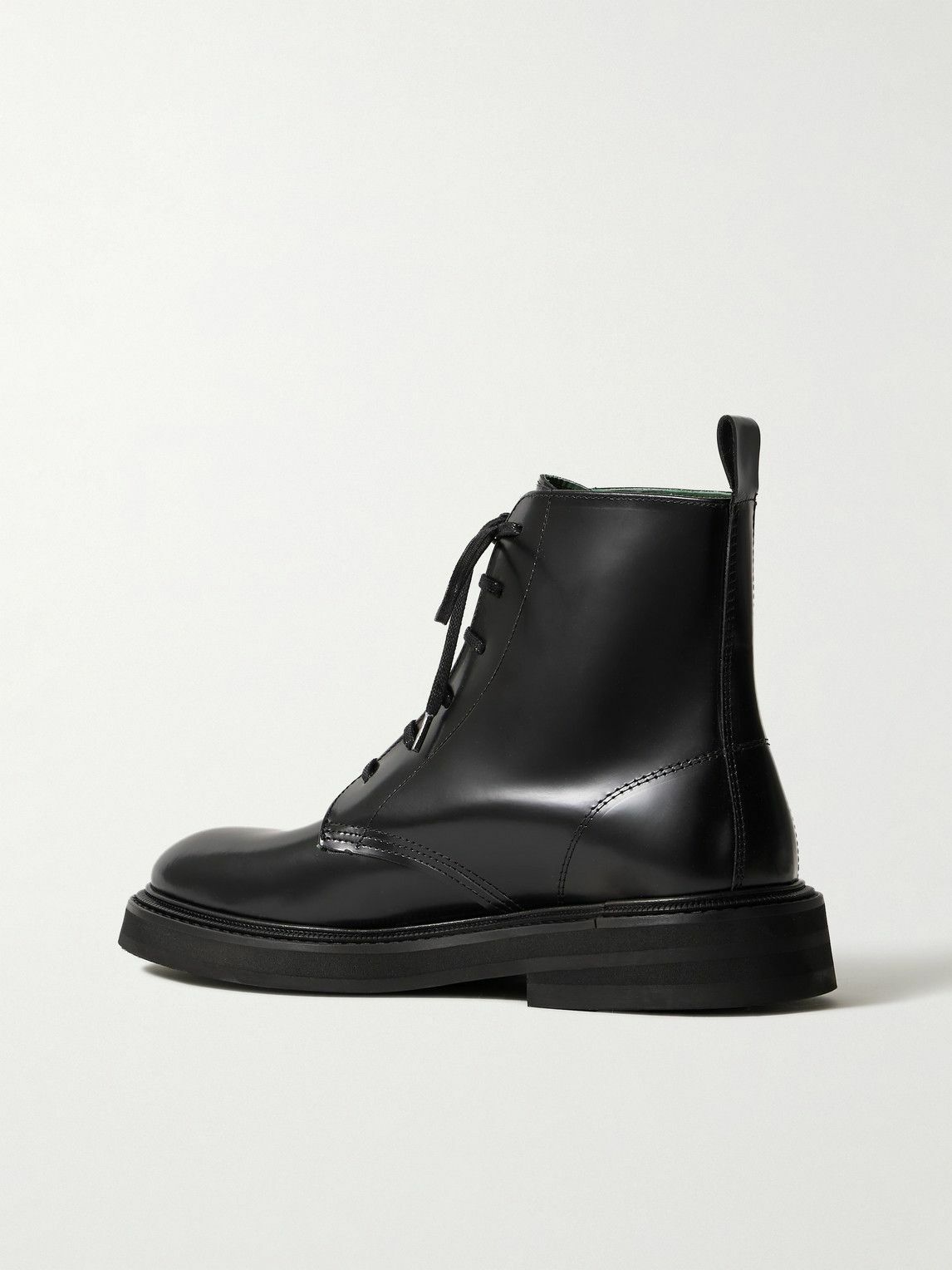 VINNY's - Officer Glossed-Leather Boots - Black