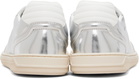 Versace Silver Greca Court Metallic Sneakers