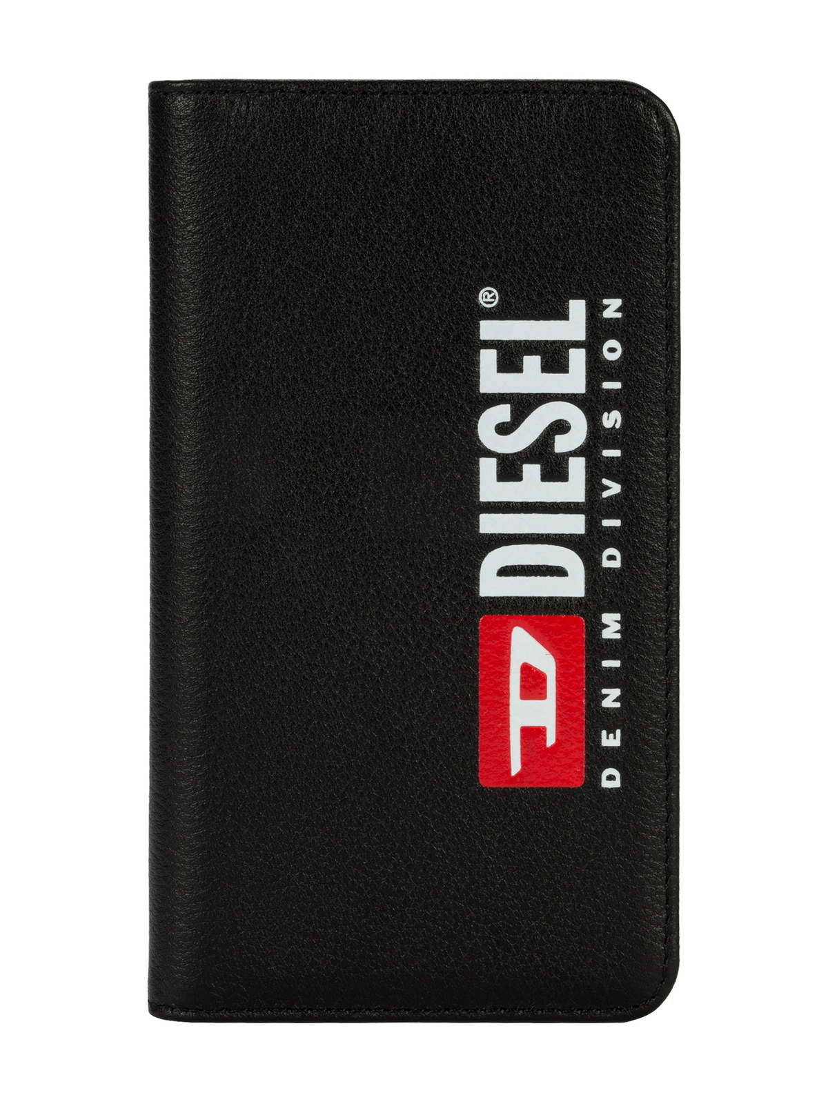 Diesel Black leather printed and debossed logo case, i Phone XS & X - Flip covers - Unisex - Black