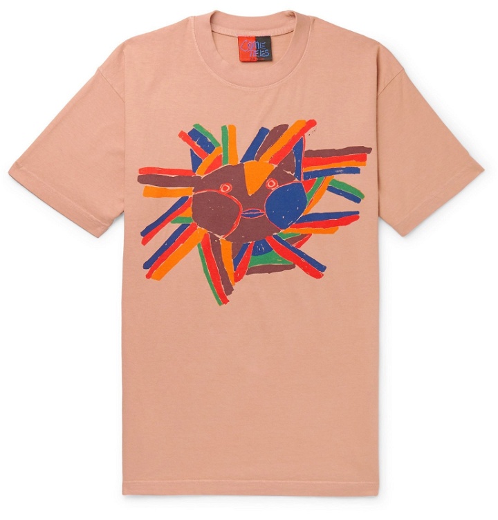 Photo: COME TEES - Printed Cotton-Jersey T-Shirt - Orange