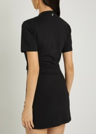 Rabanne Cut-out Stretch-cotton Mini Dress Black