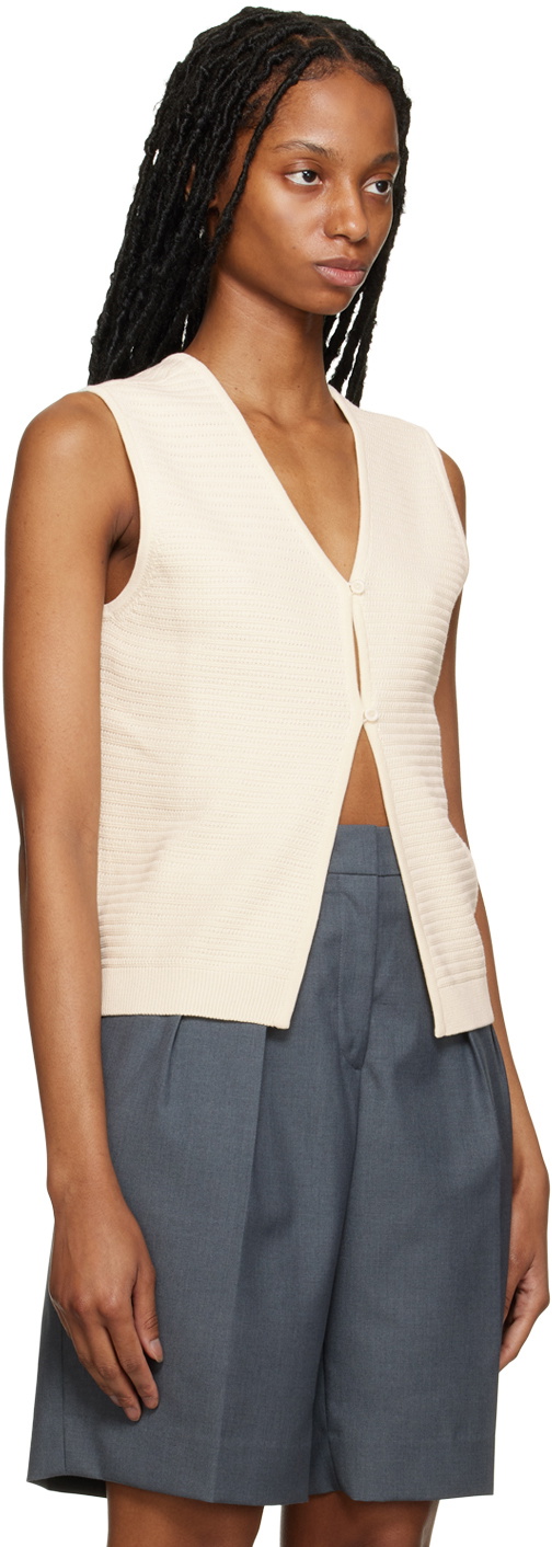 Dunst Off-White Y-Neck Vest