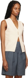 Dunst Off-White Y-Neck Vest