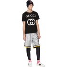 Gucci Black and Silver GG Printed Shorts