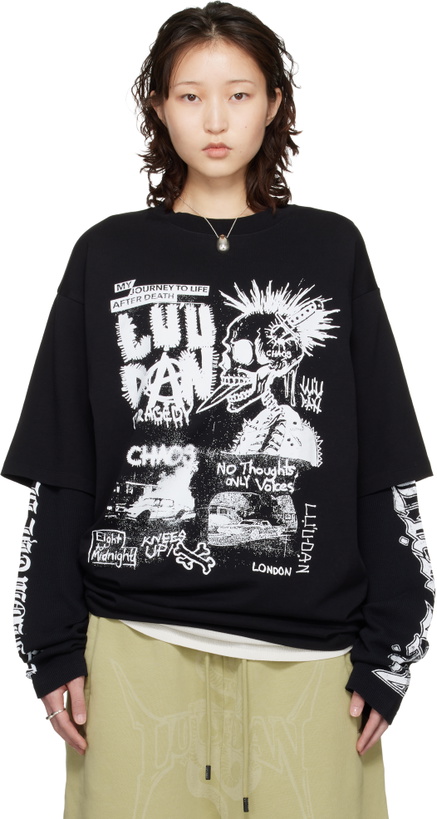 Photo: LU'U DAN Black Double Deck T-shirt