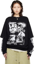 LU'U DAN Black Double Deck T-shirt