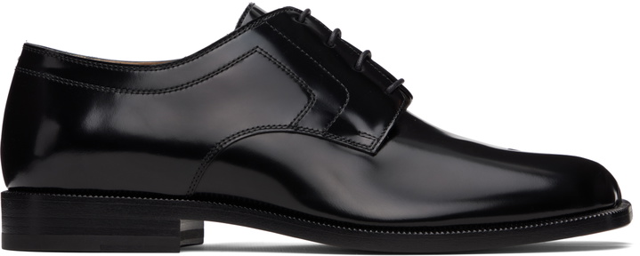 Photo: Maison Margiela Black Tabi Lace-Up Derbys
