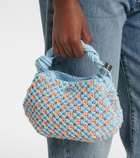 Ganni Bou Mini woven top-handle bag