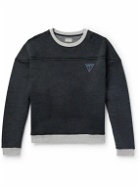 Guess USA - Printed Cotton-Blend Jersey Sweatshirt - Black