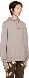 424 Taupe Embroidered Hoodie