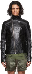 Rick Owens Black Leather Bauhaus Jacket