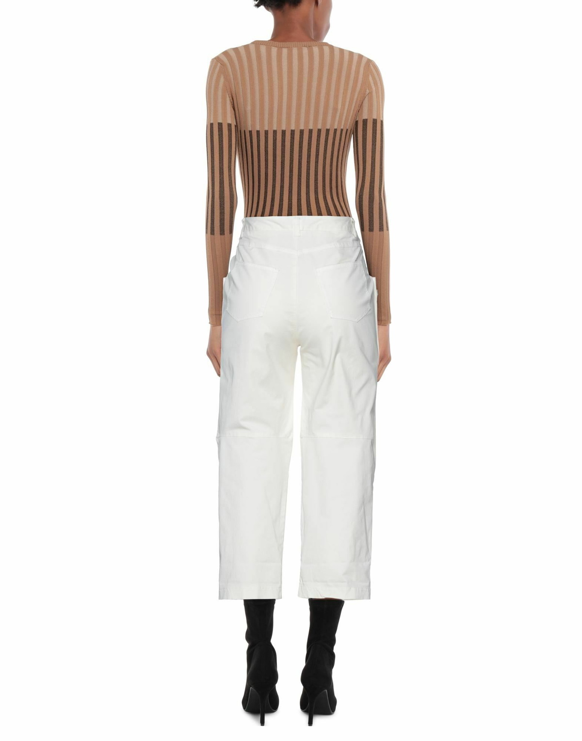 Manila Grace Womens Pants Ivory