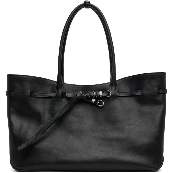 Photo: MARGESHERWOOD Black Leather 'Grandma' Used Large Tote