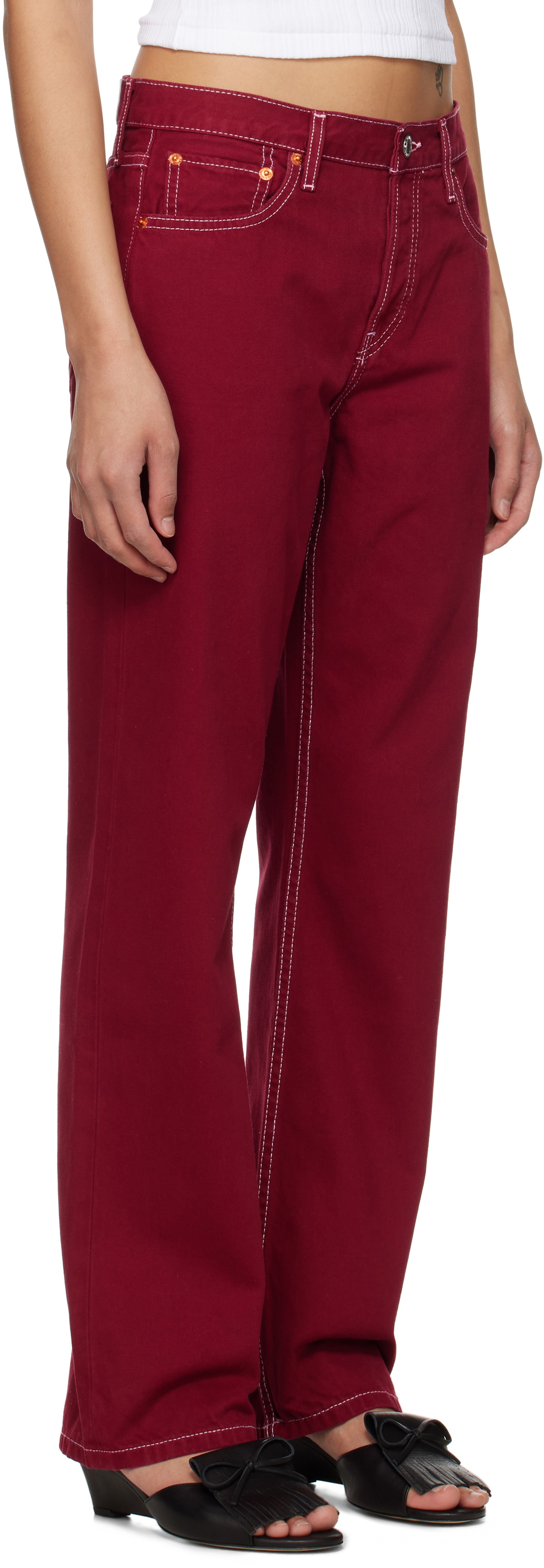 Re/Done Red 'The Standard' Jeans