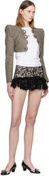 LAURA ANDRASCHKO Brown Pagoda Bolero Blazer