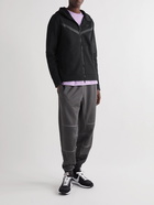 Nike - Sportswear Taped Cotton-Blend Tech Fleece Zip-Up Hoodie - Black