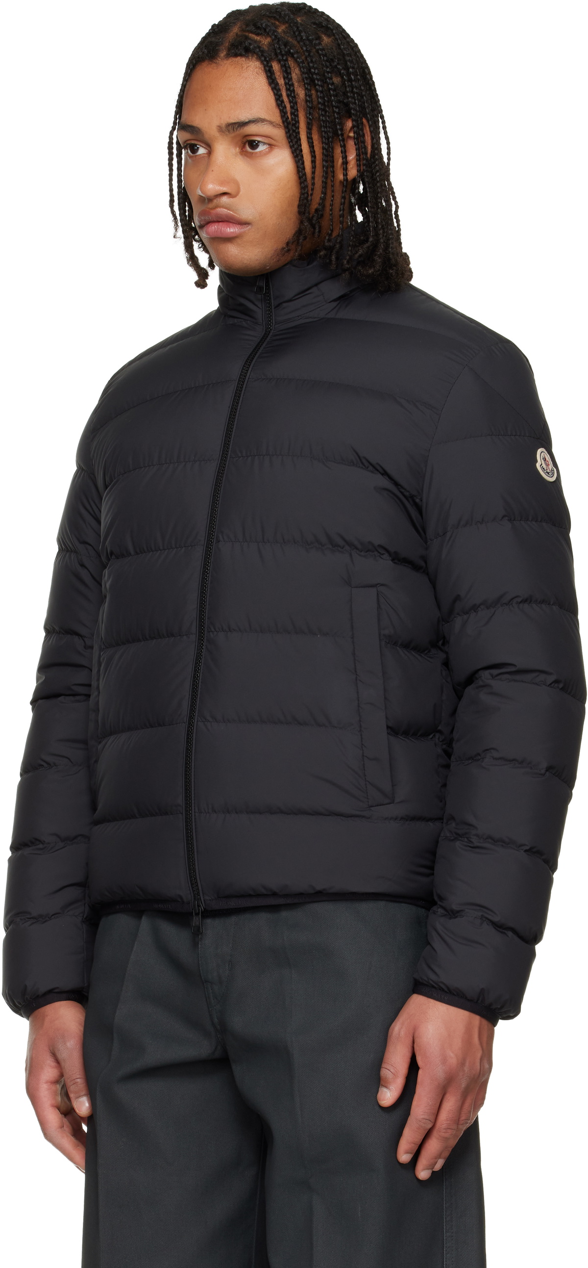 Moncler Black Montbrocq Hooded Short Down Jacket Moncler