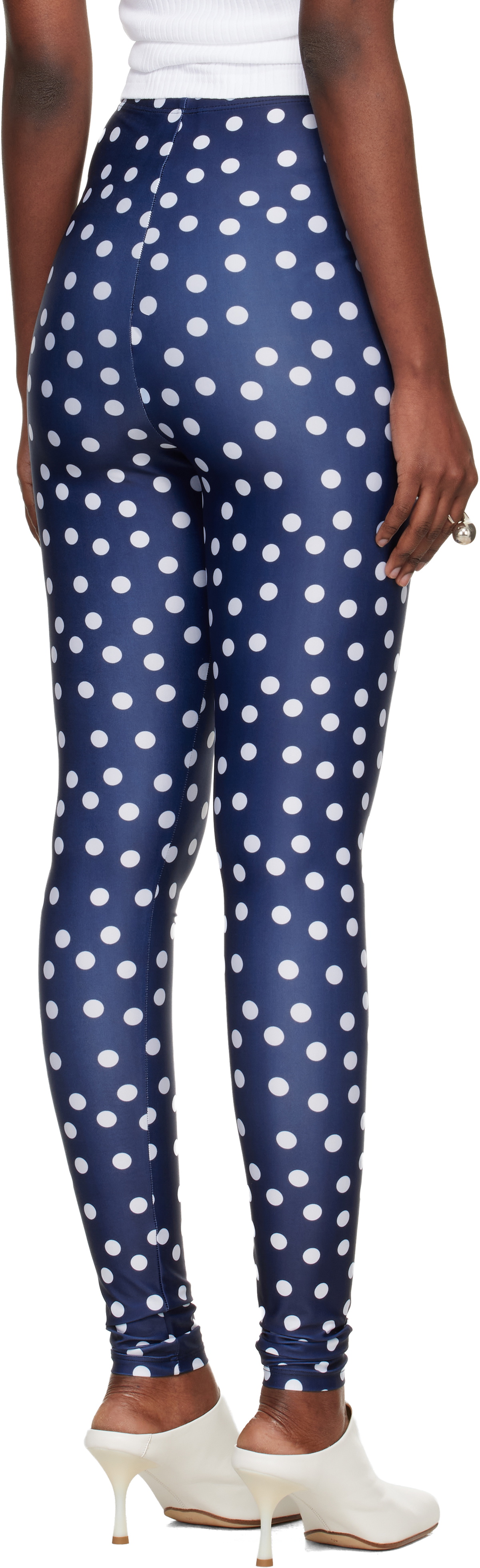 Jean Paul Gaultier Navy 'The Polka-Dot' Leggings