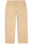 COTTLE - Tapered Silk Drawstring Trousers - Neutrals