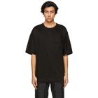 Juun.J Black Embroidered Logo Pocket T-Shirt