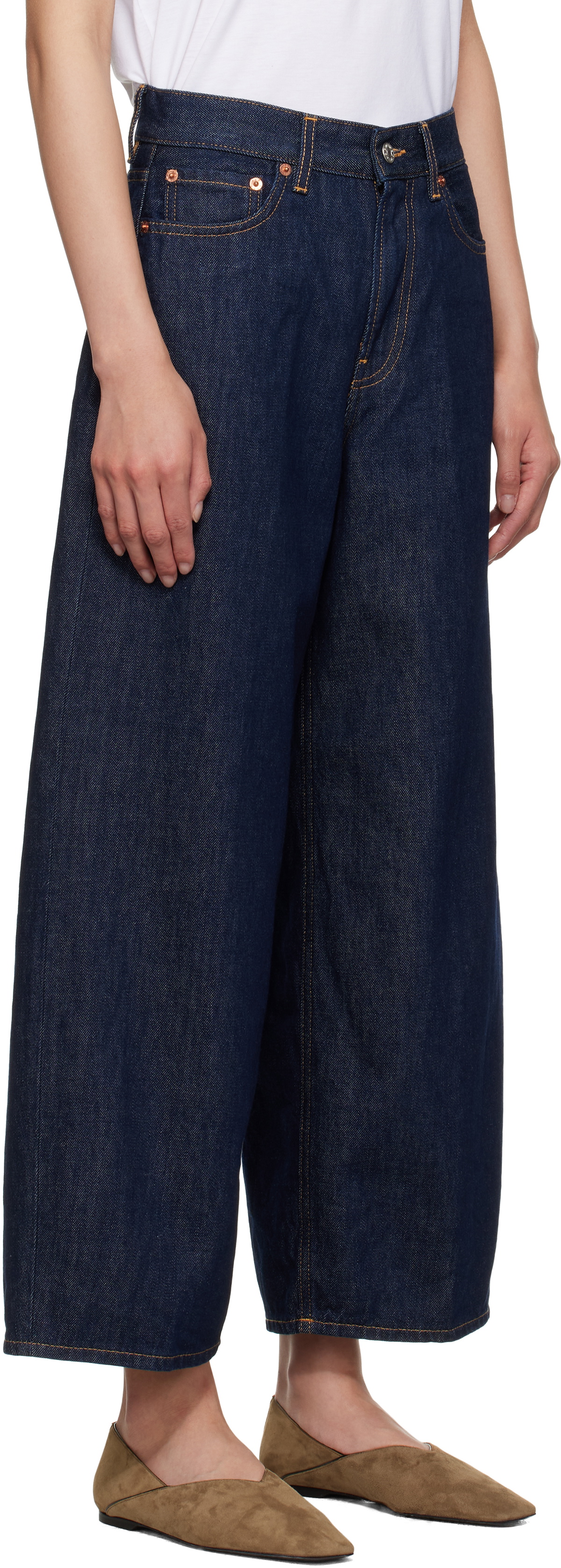 6397 Blue Cropped Roomy Jeans