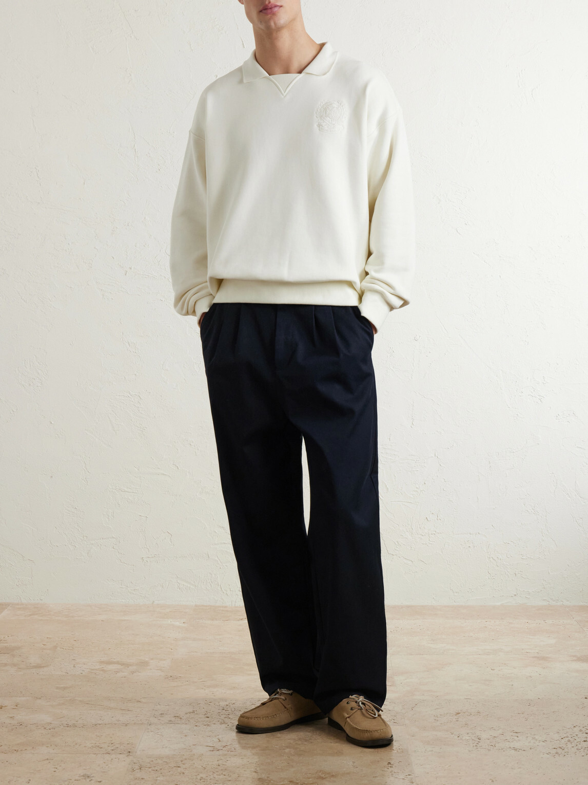 Polo Ralph Lauren - Wimbledon Logo-Embroidered Cotton Sweatshirt - White