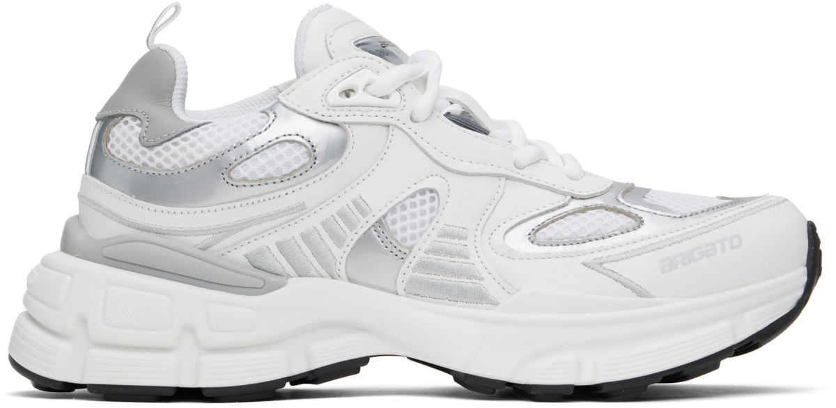 Axel Arigato White & Silver Sphere Runner Sneakers Axel Arigato