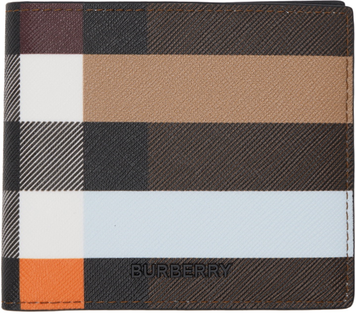 Photo: Burberry Brown Color Block Check Bifold Wallet