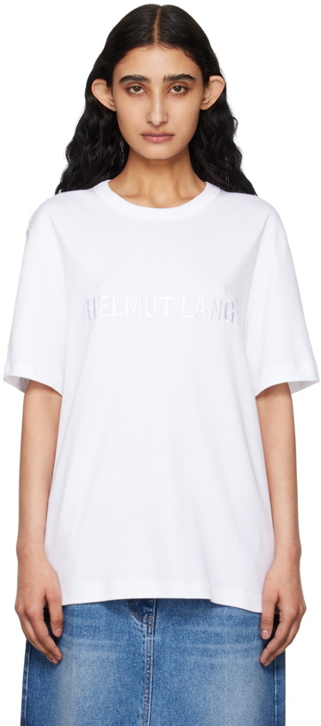 Photo: Helmut Lang White Embroidered T-Shirt