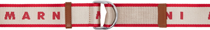 Photo: Marni Beige & Red Logo Belt