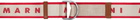 Marni Beige & Red Logo Belt
