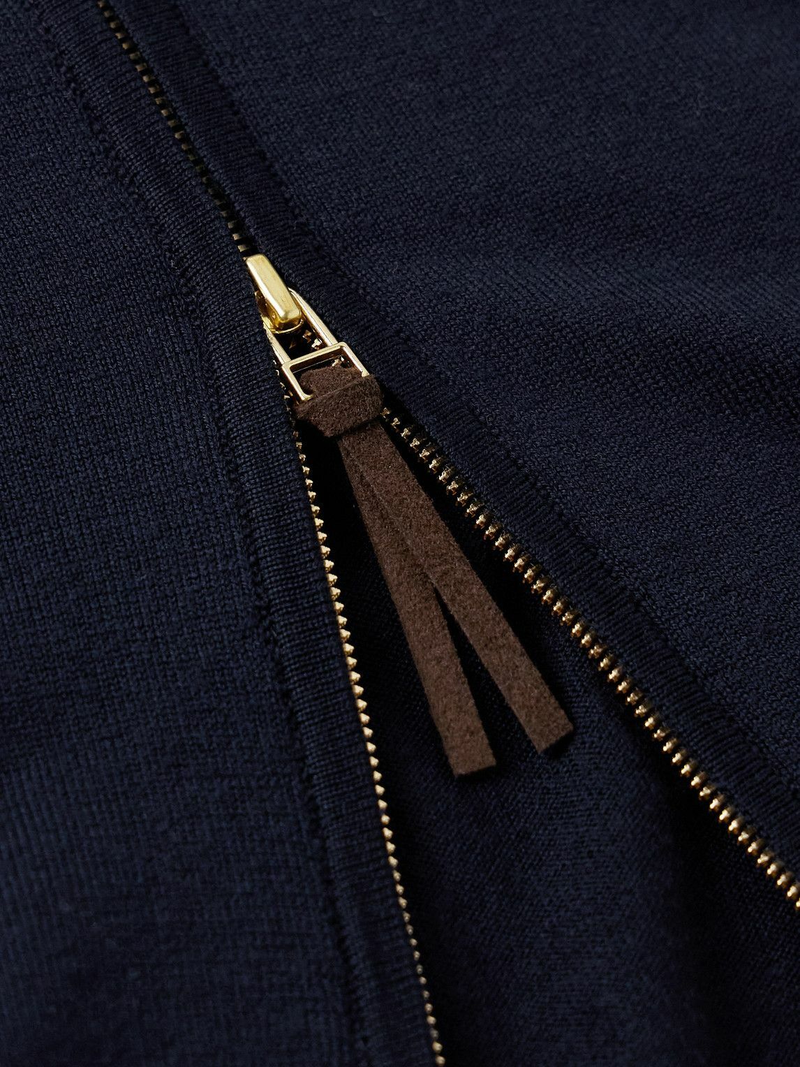 Sid Mashburn - Slim-Fit Escorial Wool Zip-Up Cardigan - Blue