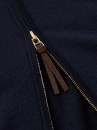 Sid Mashburn - Slim-Fit Escorial Wool Zip-Up Cardigan - Blue