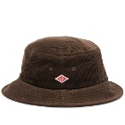 Danton Men's 8.5 Whale Courdroy Bucket Hat in Mole Brown