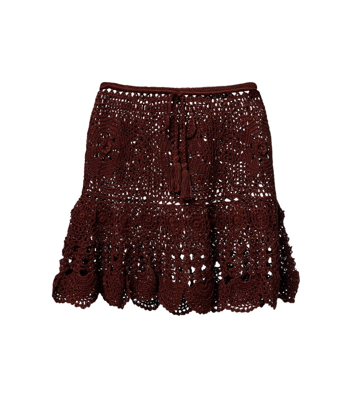 Photo: Anna Kosturova Crochet cotton miniskirt