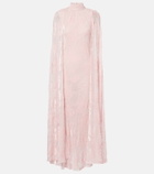 Rodarte Caped velvet devoré gown