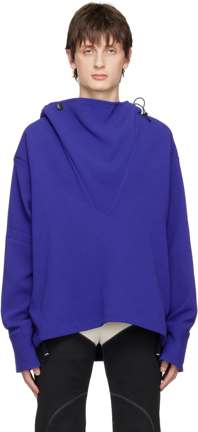 Maximilian Davis Blue Blake Hoodie